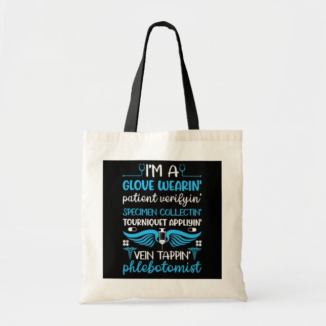 Bolsa Tote Phlebotomist Phlebotomy Technician Enfermeira Engr (Frente)