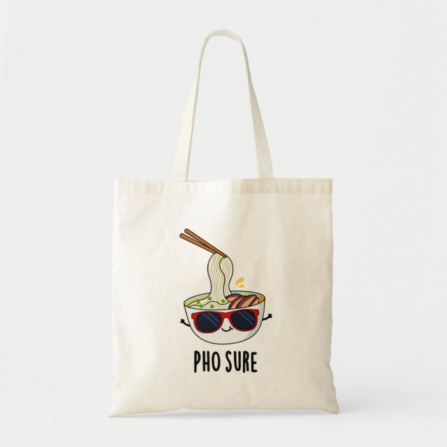 Bolsa Tote Pho Claro Engraçado Pho Soup Noodle Pun (Frente)