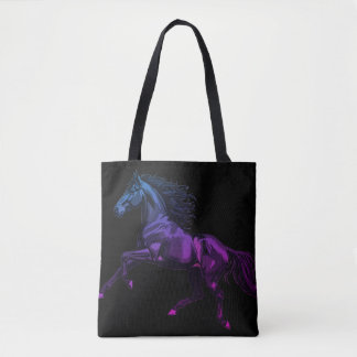 Bolsa Tote Photo of a Galloping Stallion on Reusable Grocery