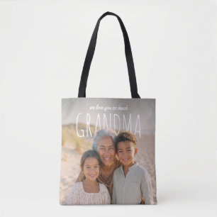 Bolsa Tote PhotoPop Personalizado Nós Amamos Você Muito Vovó