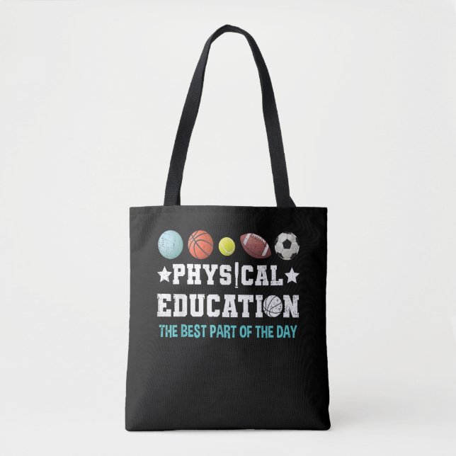 Bolsa Tote Physical Education PE Teacher Strong School (Frente)