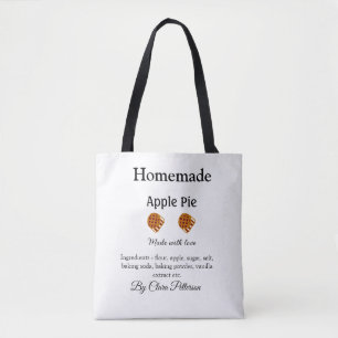 Bolsa Tote Piada de maçã caseira feita com amor adiciona ingr