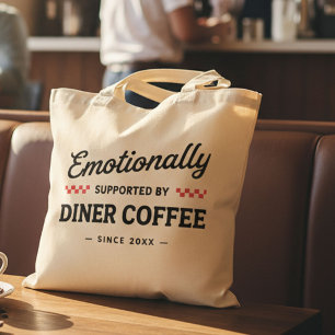 Bolsa Tote Piada Retro Diner Café Estilo Vintage Nostalgia