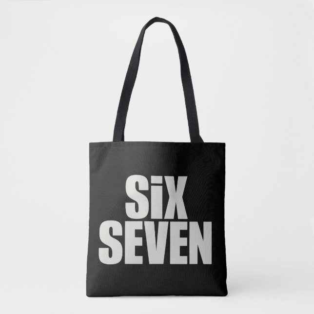 Bolsa Tote Piada Six Seven 6 7 Meme engraçado (Frente)