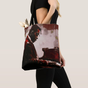 Bolsa Tote Pianista de bar à noite