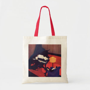 Bolsa Tote Pianista do jogador de piano da sala de estar da