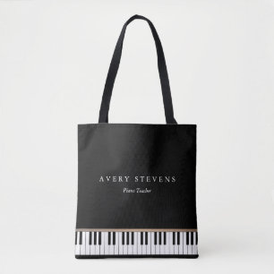 Bolsa Tote Pianista Elegante e Simples Piano Preto Chaves Ocu