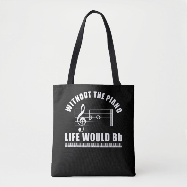 Bolsa Tote Pianista Sem A Vida Do Piano Seria Bb (Frente)
