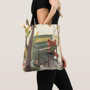 Bolsa Tote Piano de Reprodução de Raposa