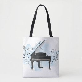 Bolsa Tote Piano Livros Notas de Música Saco