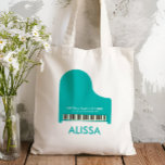 Bolsa Tote Piano Music Studio, Professor Estudante Promociona<br><div class="desc">Promova seu piano ou música com este saco de tote de piano. Use-os como um presente personalizado para estudantes,  que podem carregar partituras para aulas nessas malas de excelente. Eles podem ser personalizados com o nome do seu estúdio e informações de contato.</div>