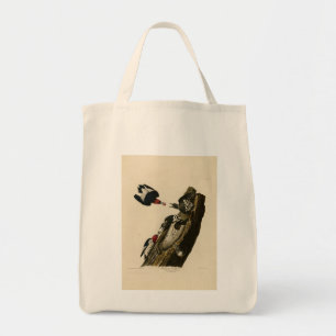 Bolsa Tote Pica-pau-cabeça-vermelha - Aves da América de Audu