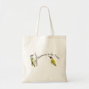 Bolsa Tote Pica-pau de aquarela