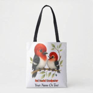 Bolsa Tote Pica-pau-de-cabeça-vermelha