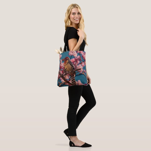 Bolsa Tote Pica-Pau Observando Viburno (No(a) Modelo)