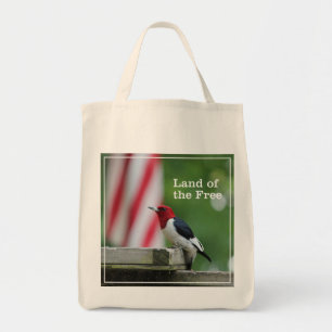 Bolsa Tote pica-pau Vermelho-dirigido
