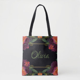 Bolsa Tote Pica-pica-pia-pia-floral elegante