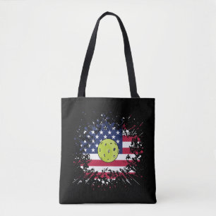 Bolsa Tote Pickleball American Flag US Racket Paddle Ball