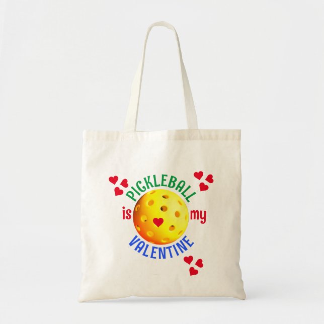 Bolsa Tote PICKLEBALL É O Meu Namorados (Frente)