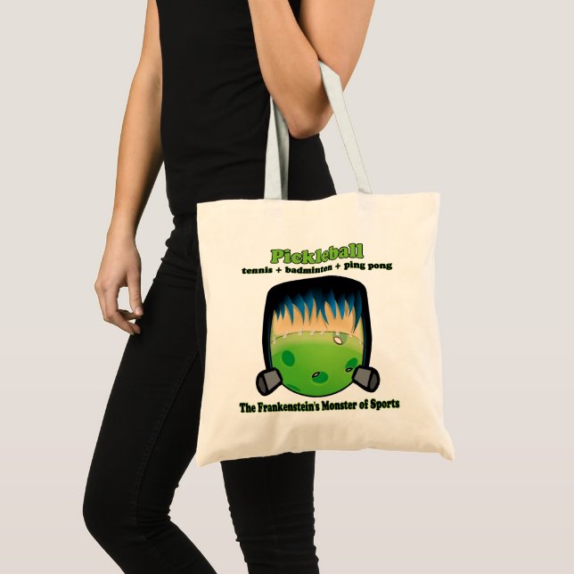 Bolsa Tote Pickleball é o Monstro de Frankenstein dos Esporte (Frente (produto))