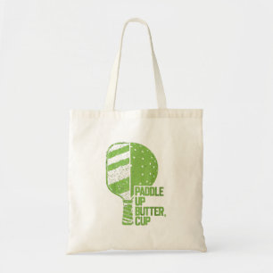 Bolsa Tote Pickleball Engraçada Paddle Para Cima Manteiga