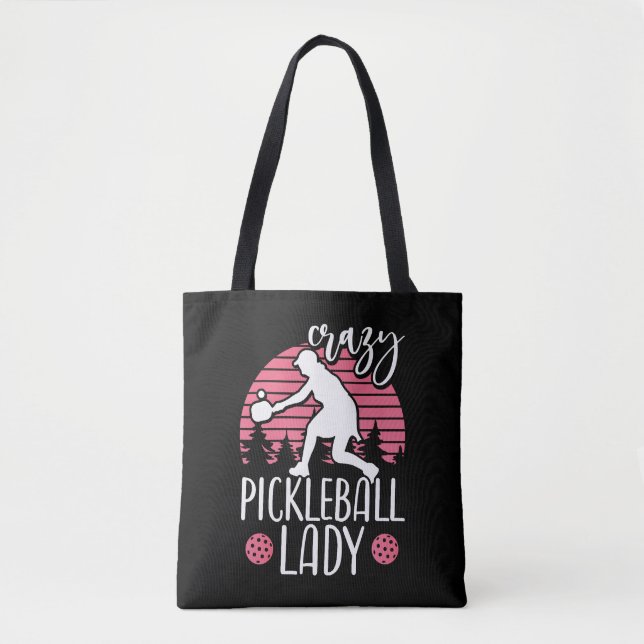 Bolsa Tote Pickleball Lady Pickleball Louco (Frente)