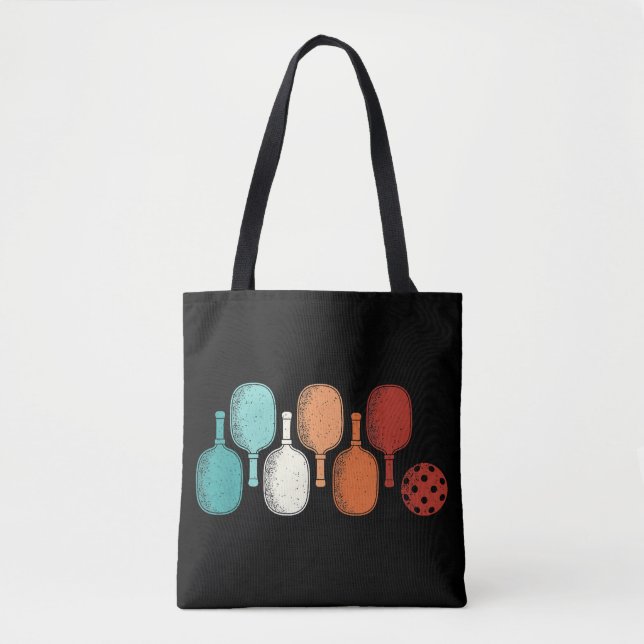 Bolsa Tote Pickleball Lover Retro Paddage Vintage (Frente)
