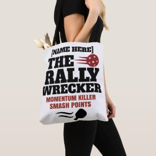 Bolsa Tote Pickleball Nome Personalizado O Destruidor de Rall