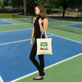 Bolsa Tote Pickleball Para Todos Remos e Bola Verde