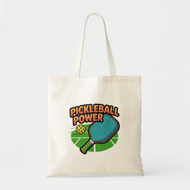 Bolsa Tote Pickleball Power Tote | Funny Sports Bag for Playe (Frente)