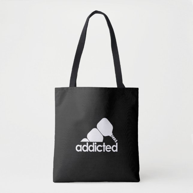 Bolsa Tote Picles Engraçados - Viciado em Pickleball (Frente)