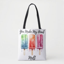 Bolsa Tote Picolé de Aquarela Cuta Verão