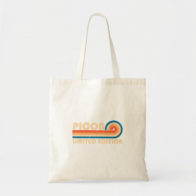 Bolsa Tote Picon Retro 70s 80s Pôr-do-Sol E Performance (Frente)