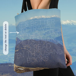 Bolsa Tote Picos de montanha com capa de neve