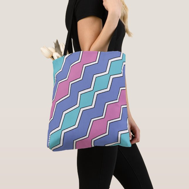 Bolsa Tote Picos vibrantes ZigZag (Close Up)