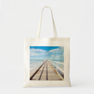 Bolsa Tote Píer, Oceano, Céu Azul