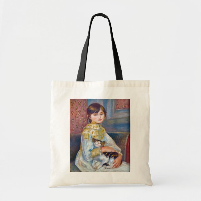 Bolsa Tote Pierre-Auguste Renoir - Criança com Gato (Frente)