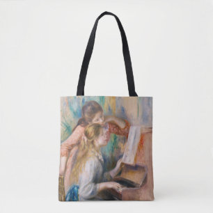 Bolsa Tote Pierre Auguste Renoir - Jovens Meninas no Piano