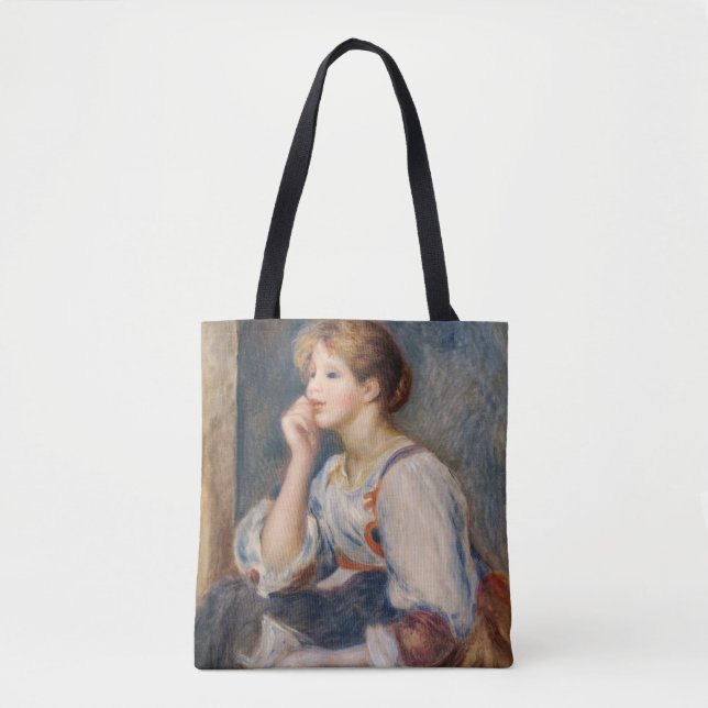 Bolsa Tote Pierre-Auguste Renoir - Mulher com Letra (Frente)