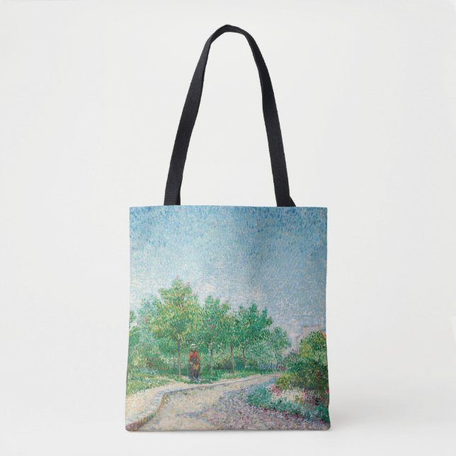 Bolsa Tote Pierre Santo quadrado, Paris por Van Gogh (Frente)