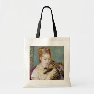 Bolsa Tote Pierre uma mulher de Renoir com um gato