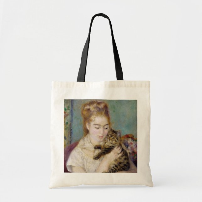 Bolsa Tote Pierre uma mulher de Renoir | com um gato (Frente)