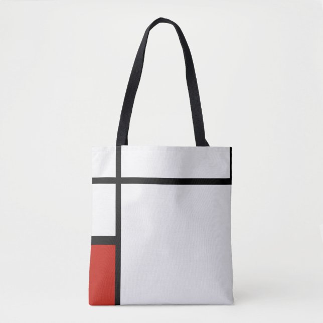 Bolsa Tote Piet Mondrian - Abstrato geométrico (Frente)