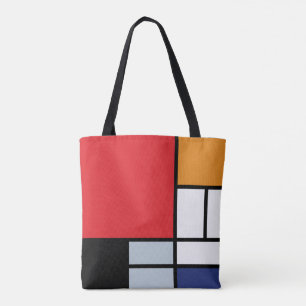 Bolsa Tote Piet Mondrian - Composição com Grande Plano Vermel