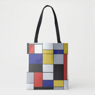 Bolsa Tote Piet Mondrian - Composição Geométrica Abstrata