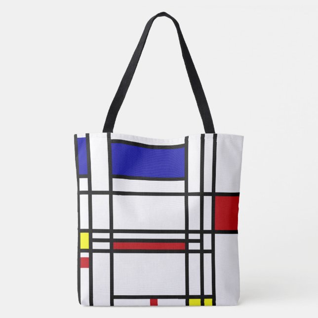 Bolsa Tote Piet Mondrian , “ Composition No.10 ” (Verso)