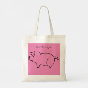 Bolsa Tote Pig Animal Thunder_Cove