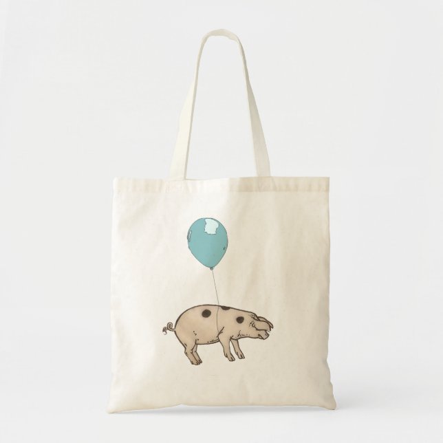 Bolsa Tote Pig in a balloon (Frente)