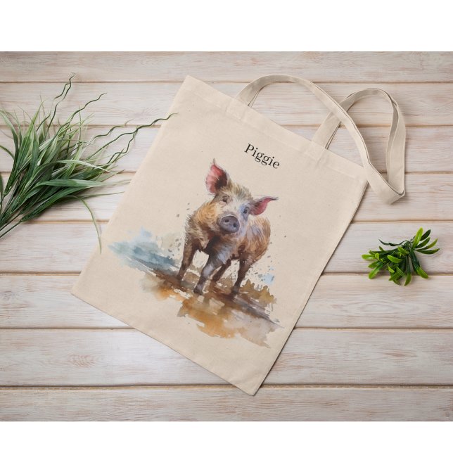 Bolsa Tote Piglet Reproduzido, personalizado (Criador carregado)