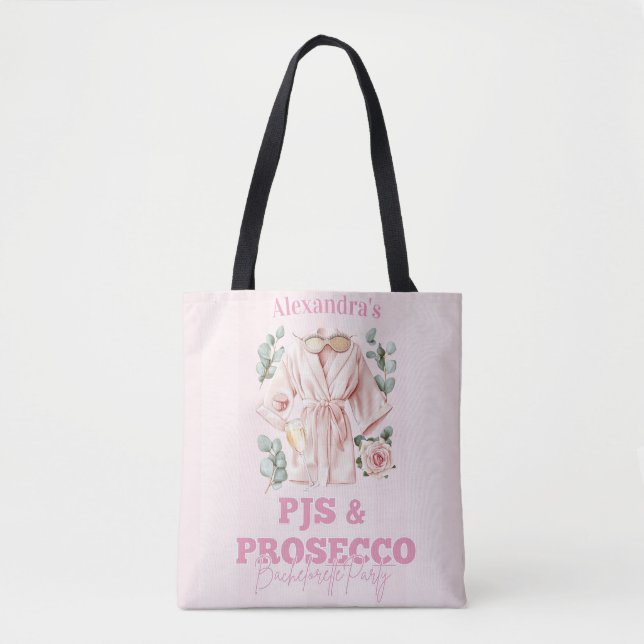 Bolsa Tote Pijamas e Prosecco despedida de solteira (Frente)
